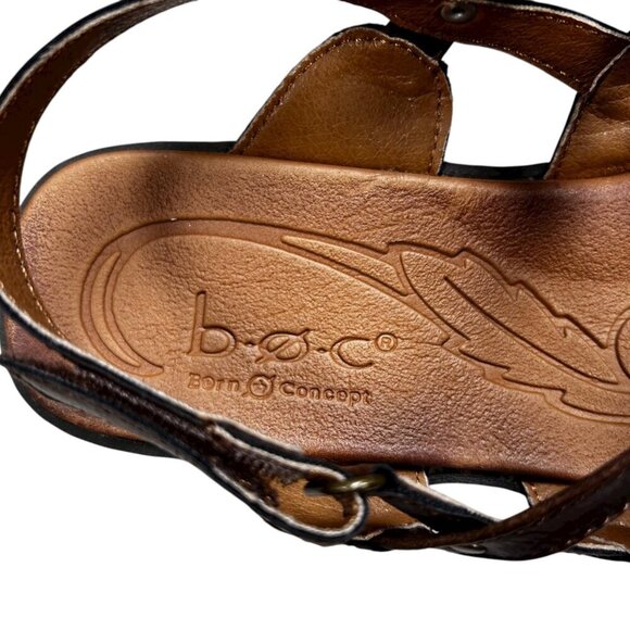 BOC Born Concept 9 Women Strappy Sandals Brown Cushioned Support - Picture 3 of 6
